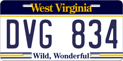 WV license plate DVG834