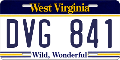 WV license plate DVG841