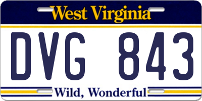 WV license plate DVG843