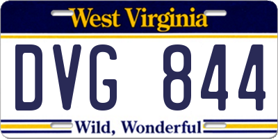 WV license plate DVG844
