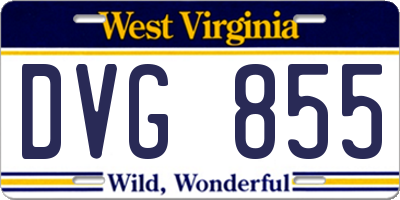 WV license plate DVG855