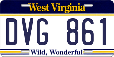 WV license plate DVG861
