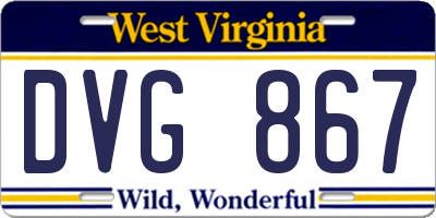 WV license plate DVG867