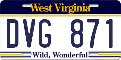 WV license plate DVG871