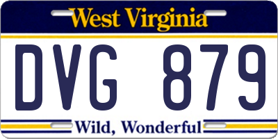 WV license plate DVG879