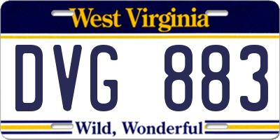 WV license plate DVG883