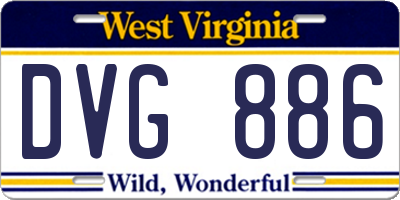 WV license plate DVG886