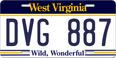 WV license plate DVG887