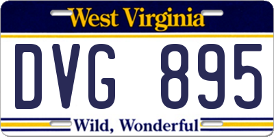 WV license plate DVG895
