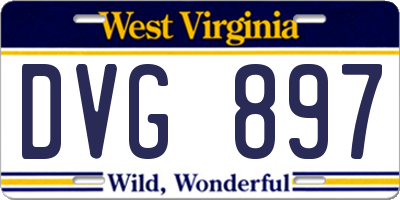 WV license plate DVG897