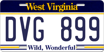 WV license plate DVG899