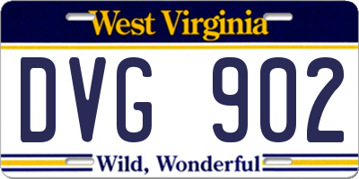 WV license plate DVG902