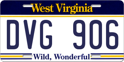 WV license plate DVG906