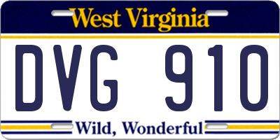 WV license plate DVG910