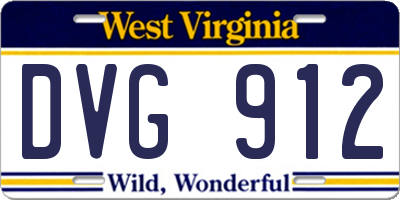 WV license plate DVG912