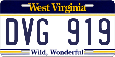 WV license plate DVG919