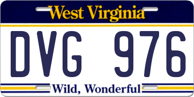 WV license plate DVG976