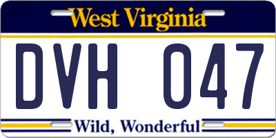 WV license plate DVH047