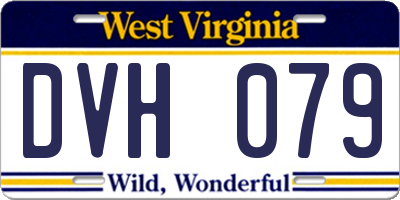 WV license plate DVH079