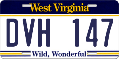 WV license plate DVH147