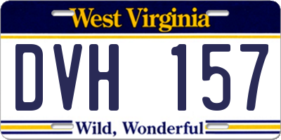 WV license plate DVH157
