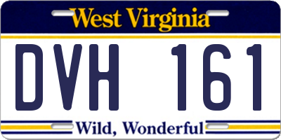 WV license plate DVH161
