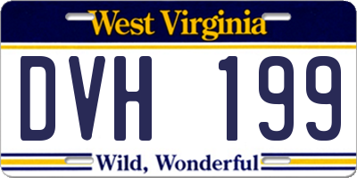 WV license plate DVH199