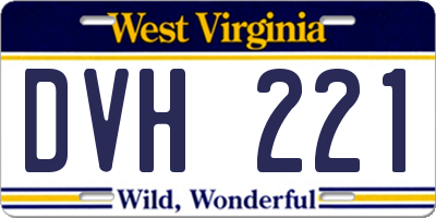 WV license plate DVH221