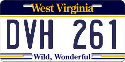 WV license plate DVH261