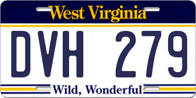 WV license plate DVH279