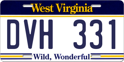 WV license plate DVH331
