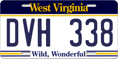 WV license plate DVH338
