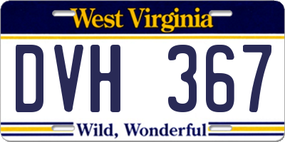 WV license plate DVH367