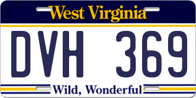WV license plate DVH369