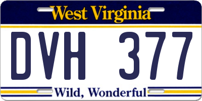 WV license plate DVH377