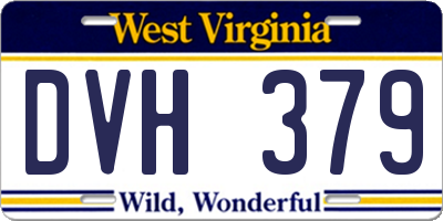WV license plate DVH379