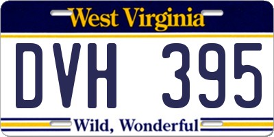 WV license plate DVH395