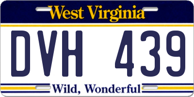 WV license plate DVH439