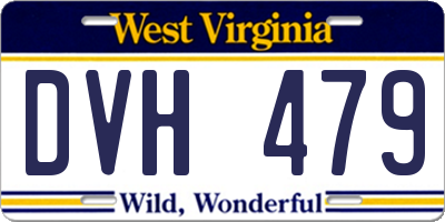 WV license plate DVH479
