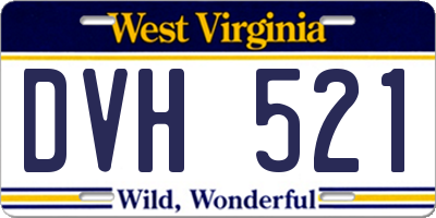 WV license plate DVH521