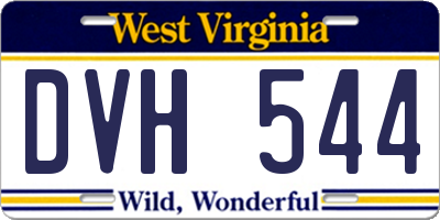 WV license plate DVH544