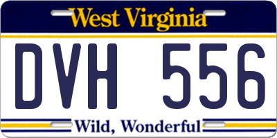 WV license plate DVH556