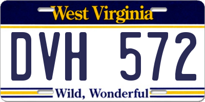 WV license plate DVH572