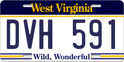 WV license plate DVH591