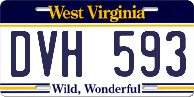 WV license plate DVH593