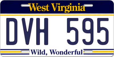 WV license plate DVH595