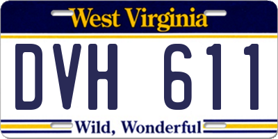 WV license plate DVH611