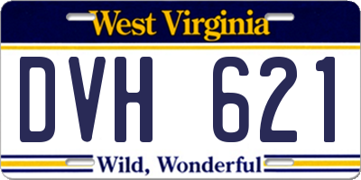 WV license plate DVH621