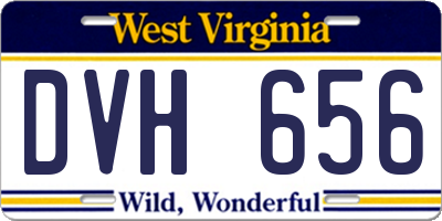 WV license plate DVH656