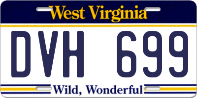 WV license plate DVH699